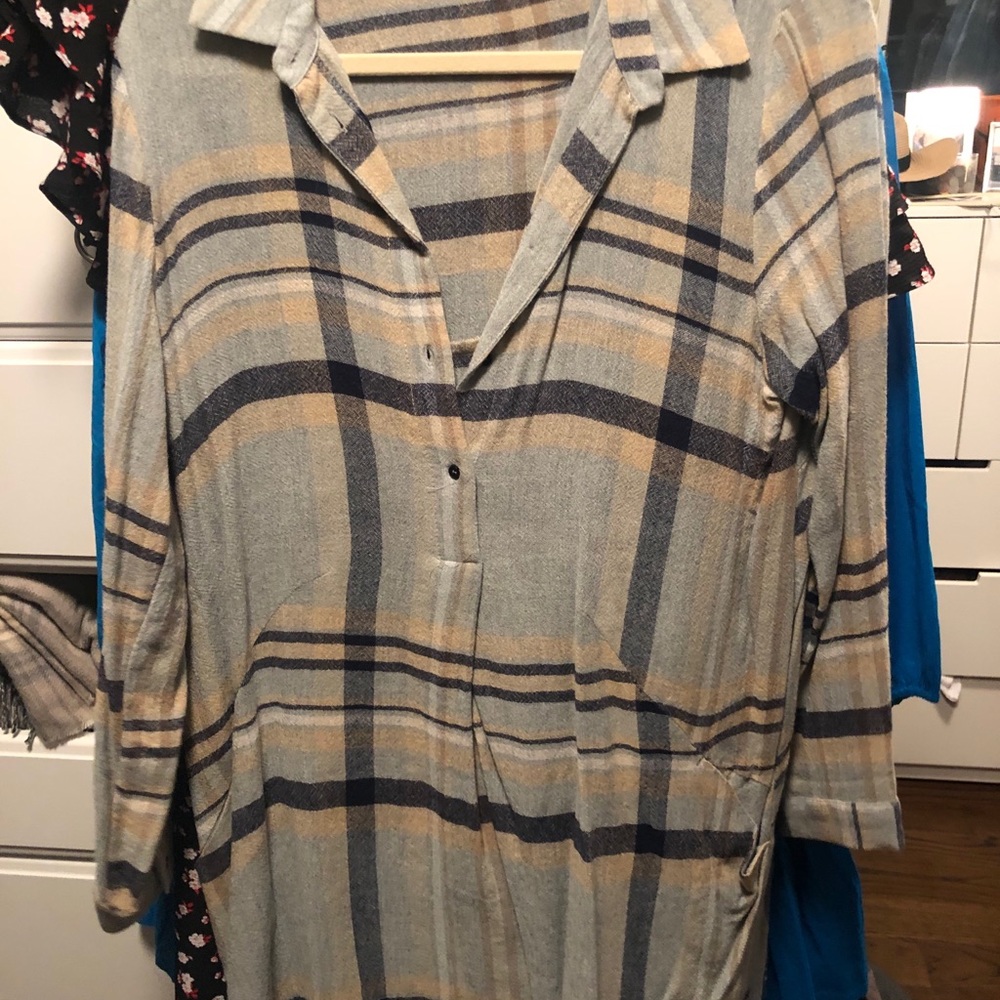 Zara Basic Collection - Plaid Tunic - image 2